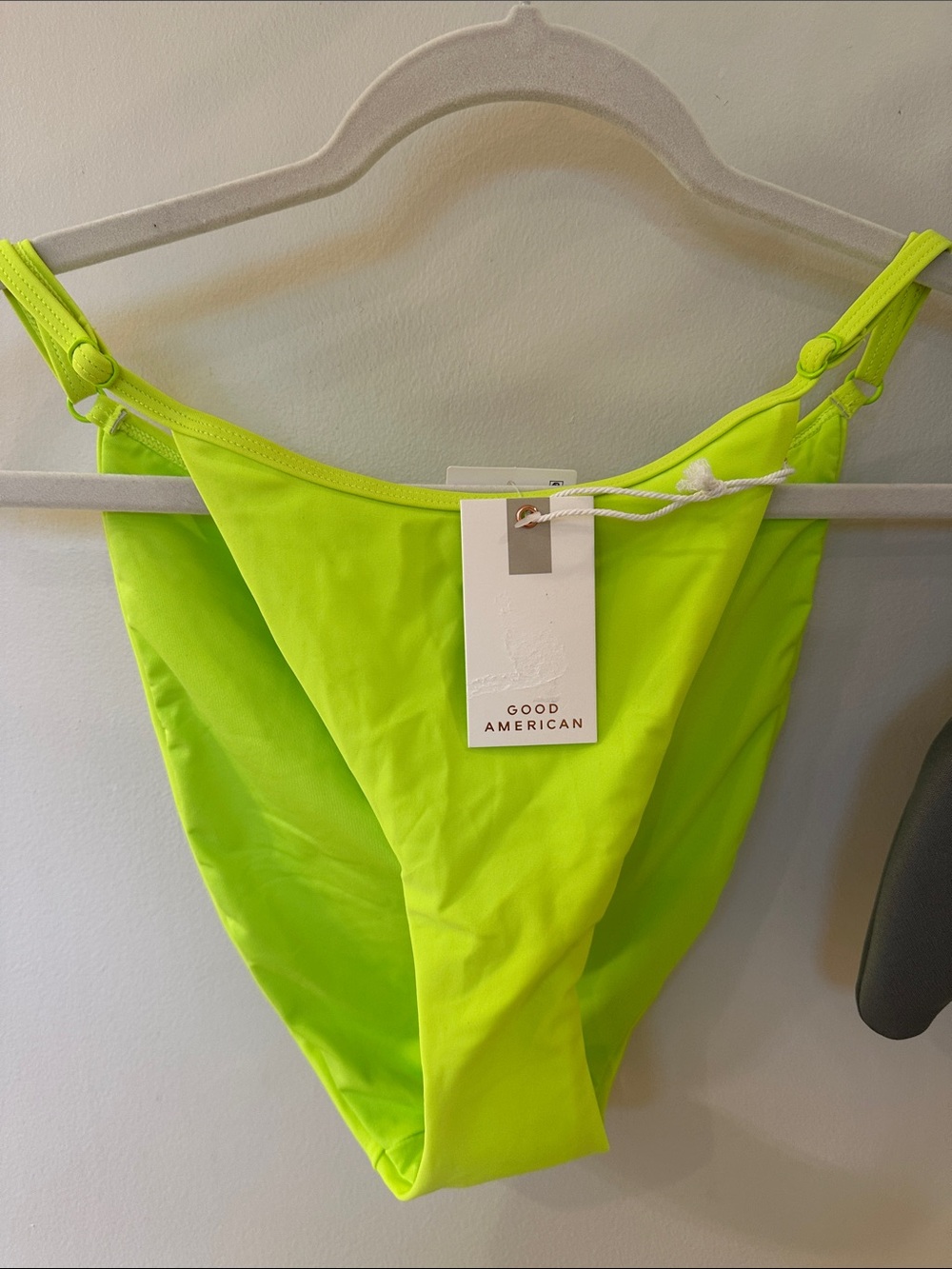 Good American Neon Lime High-Cut Bikini Bottom